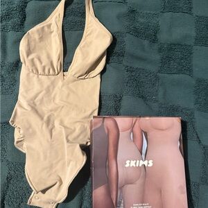 Skims Seamless Sculpt Plunge Thong Bodysuit